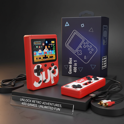 400-in-1 Handheld Retro Game Console | Dual Player | Rechargeable | TV Output