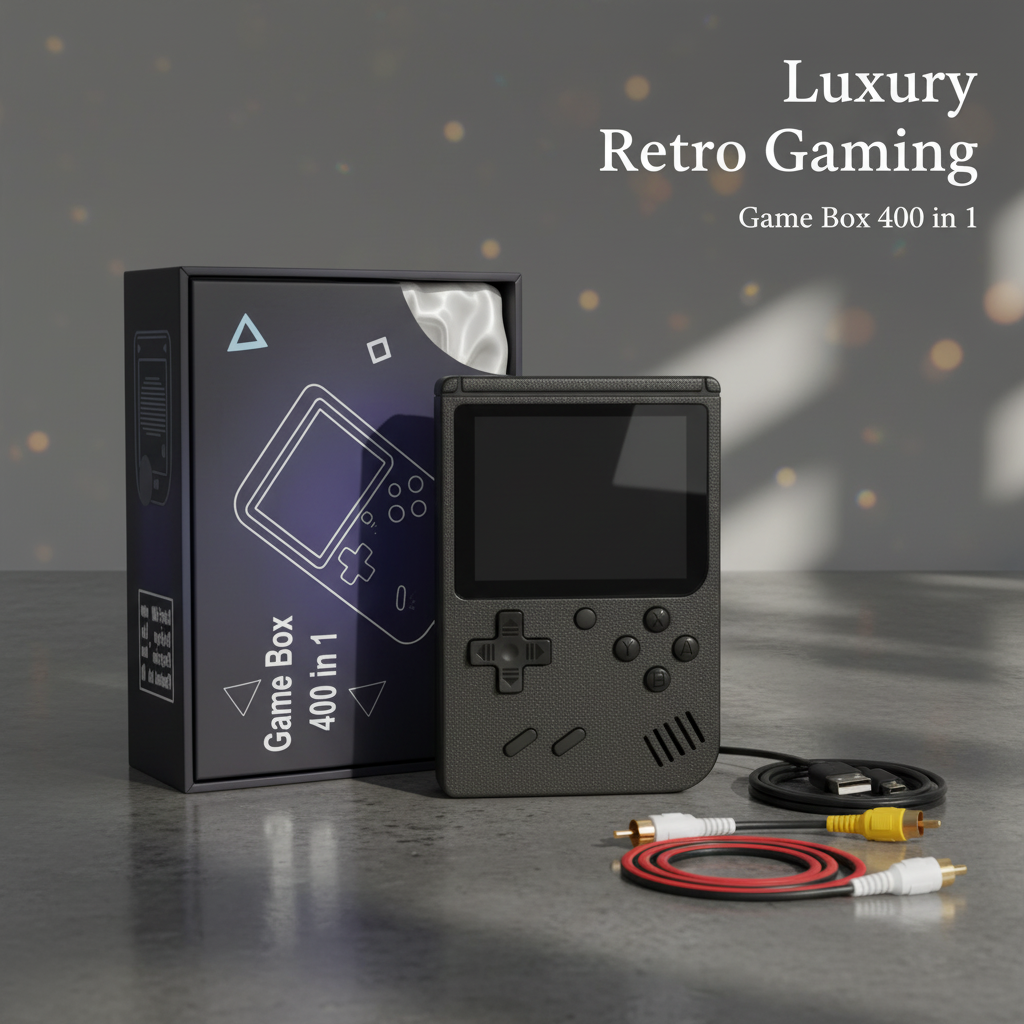 400-in-1 Handheld Retro Game Console | Dual Player | Rechargeable | TV Output